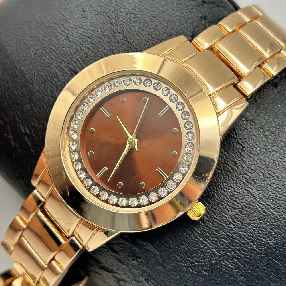 LBVYR Rose-gold Crystal Dial Ladies Watch Working New Battery